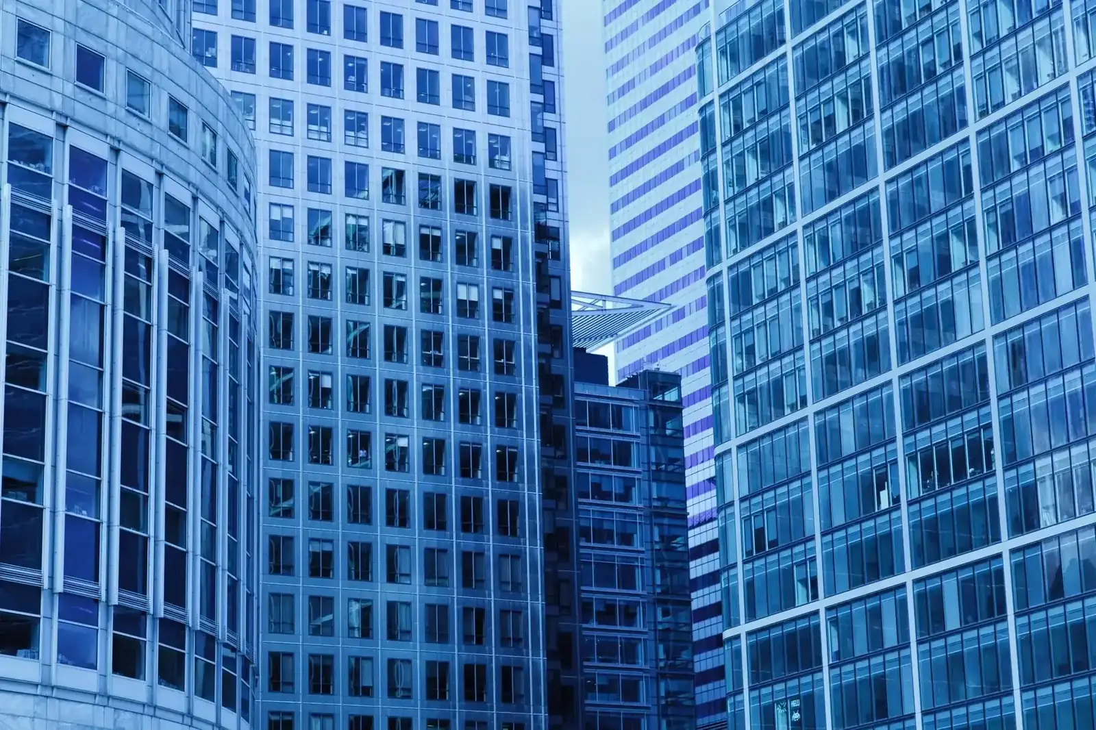 Modern corporate office buildings