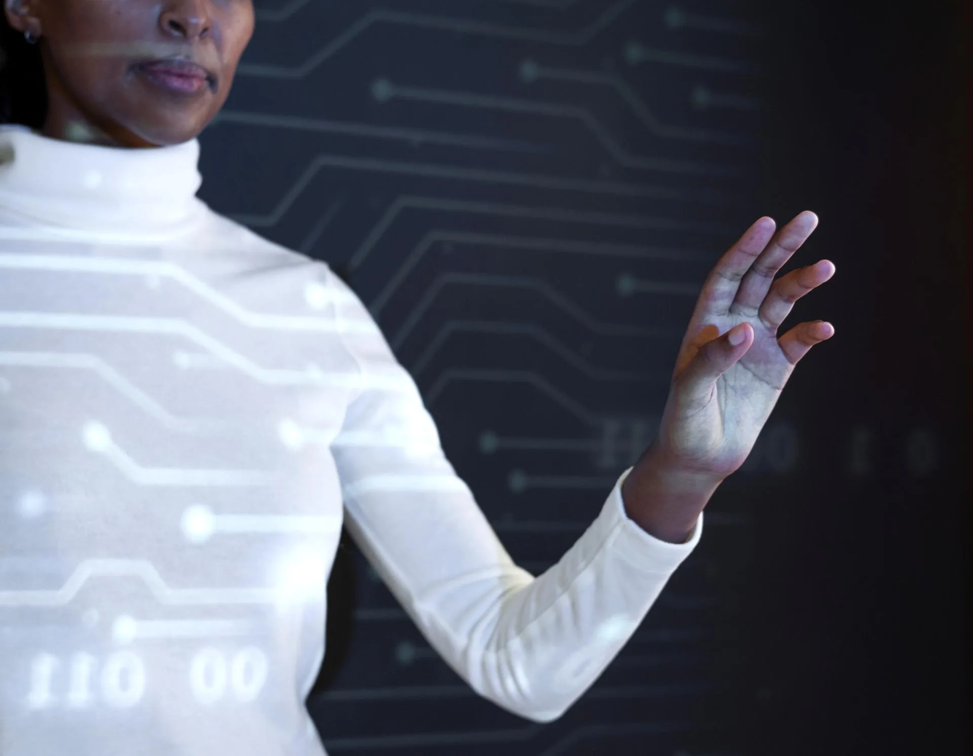 Secure biometric interface in use